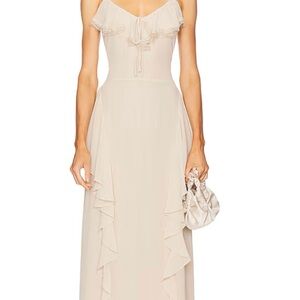 Remley Maxi Dress in Light Taupe